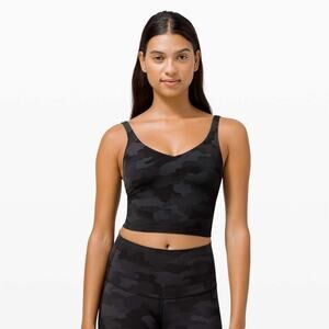 Lululemon Align Tank Top in Heritage 365 Camo Deep Coal Multi Yoga Stretch Crop